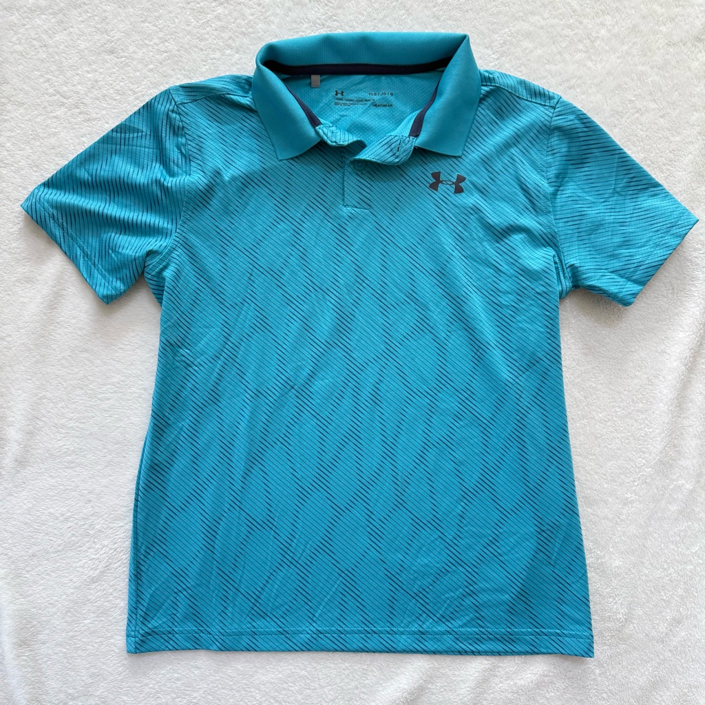 Under Armour Kids Blue Pattern Polo Shirt